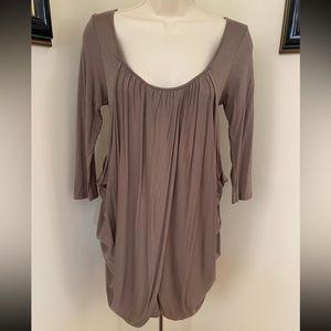 Lush Womens Junior Girls Taupe Tunic Top Blouse Size S